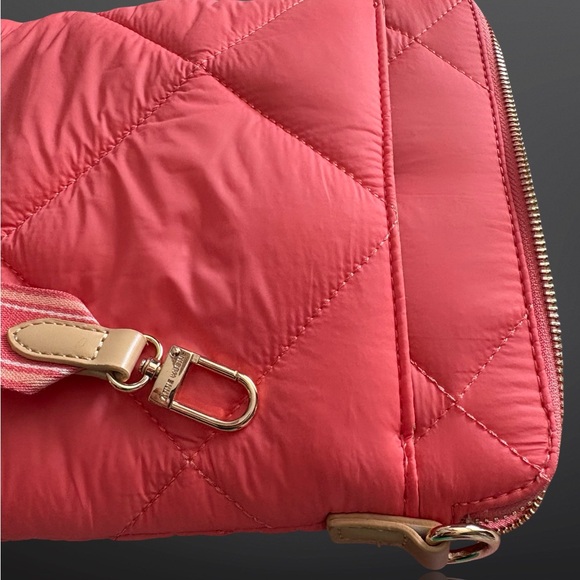 Anne Klein Pink Quilted Crossbody Bag Color Ocean Coral - Picture 5 of 9